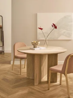Ronde eettafel Jolka van eikenhout, Ø 120 cm