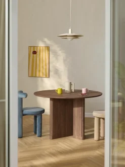 Ronde eettafel Jolka van eikenhout, Ø 120 cm