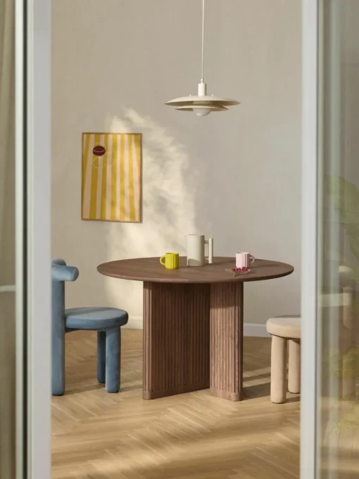 Ronde eettafel Jolka van eikenhout, Ø 120 cm