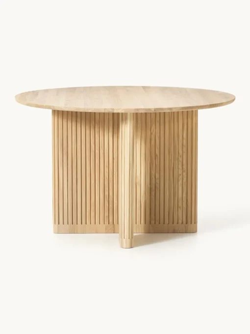 Ronde eettafel Jolka van eikenhout, Ø 120 cm