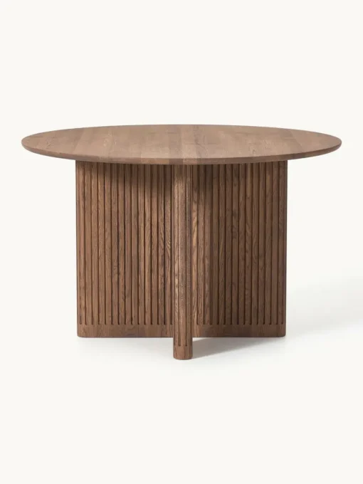 Ronde eettafel Jolka van eikenhout, Ø 120 cm