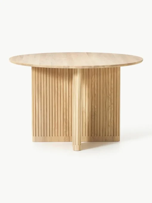 Ronde eettafel Jolka van eikenhout, Ø 120 cm