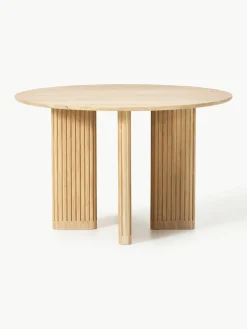 Ronde eettafel Jolka van eikenhout, Ø 120 cm