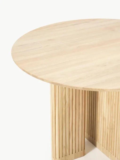Ronde eettafel Jolka van eikenhout, Ø 120 cm