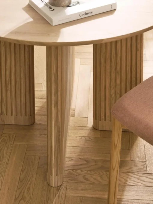 Ronde eettafel Jolka van eikenhout, Ø 120 cm