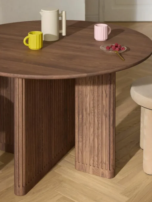 Ronde eettafel Jolka van eikenhout, Ø 120 cm