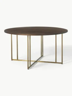 Ronde eettafel Luca van mangohout, in verschillende formaten