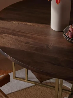 Ronde eettafel Luca van mangohout, in verschillende formaten