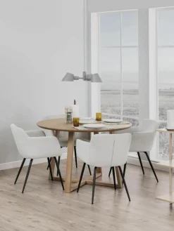 Ronde eettafel Malika uit berkenhout, Ø 120 cm