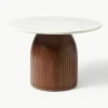 Ronde eettafel Nelly met marmeren tafelblad, Ø 115 cm