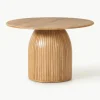 Ronde eettafel Nelly met groefstructuur, verschillende formaten