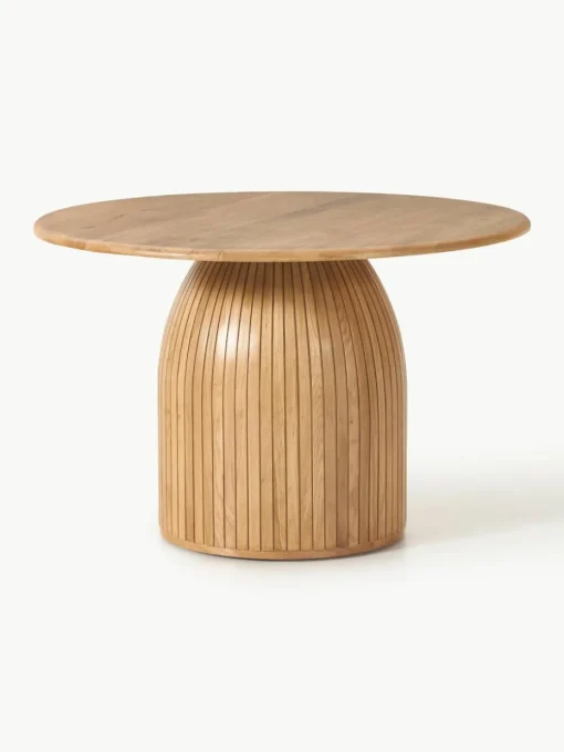 Ronde eettafel Nelly met groefstructuur, verschillende formaten
