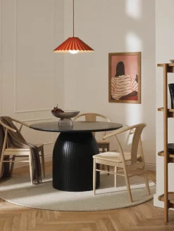 Ronde eettafel Nelly met marmeren tafelblad, Ø 115 cm