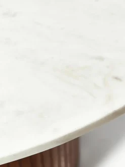 Ronde eettafel Nelly met marmeren tafelblad, Ø 115 cm