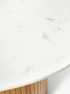 Ronde eettafel Nelly met marmeren tafelblad, Ø 115 cm