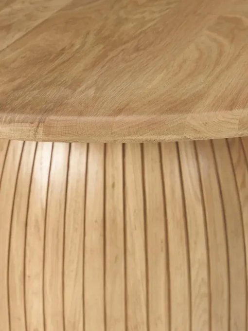 Ronde eettafel Nelly met groefstructuur, verschillende formaten