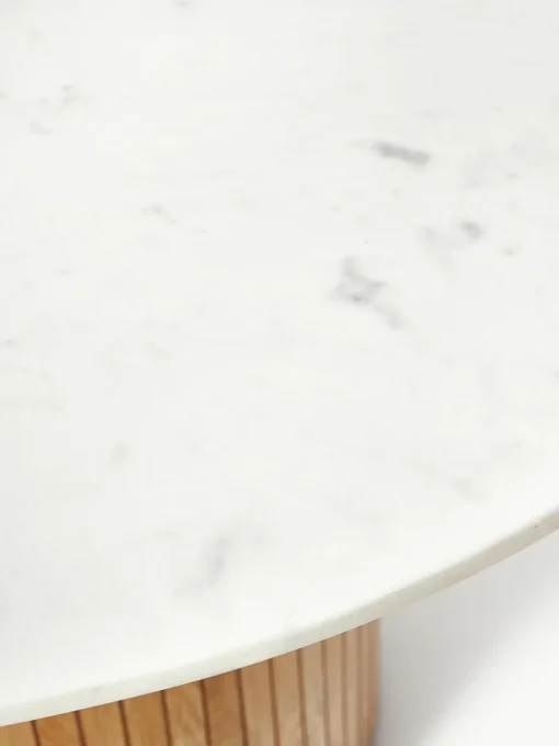 Ronde eettafel Nelly met marmeren tafelblad, Ø 115 cm