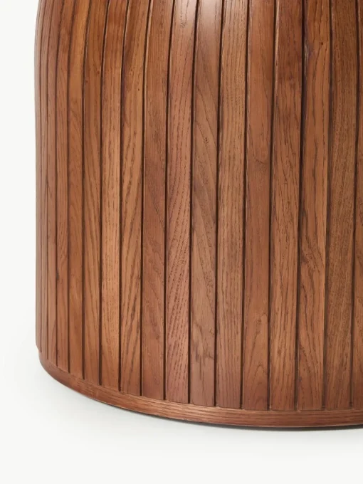 Ronde eettafel Nelly met groefstructuur, in verschillende formaten