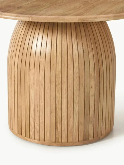 Ronde eettafel Nelly met groefstructuur, verschillende formaten