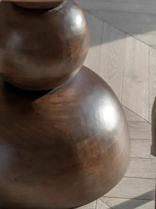 Ronde eettafel Sculpt met travertijn tafelblad, Ø 110 cm