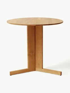 Ronde eettafel Trefoil van eikenhout, Ø 75 cm