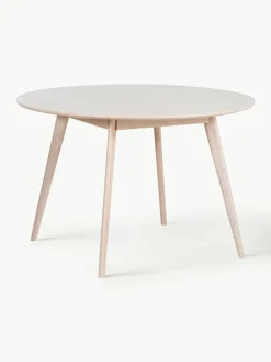 Ronde eettafel Yumi van eikenhout, Ø 115 cm