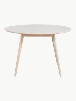 Ronde eettafel Yumi van eikenhout, Ø 115 cm