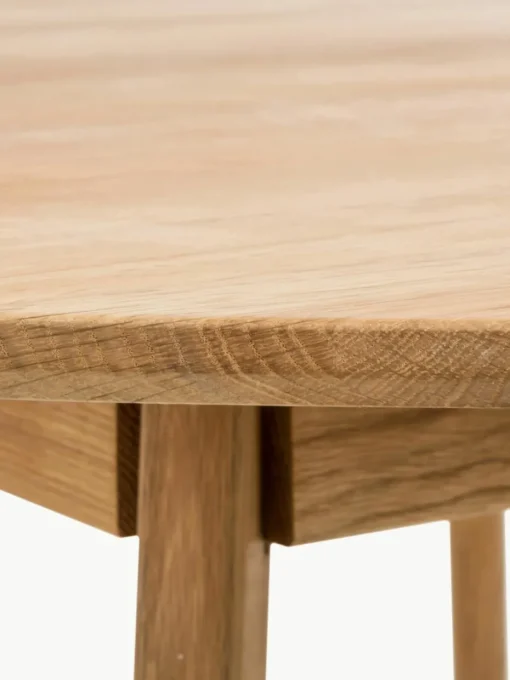 Ronde eettafel Yumi van eikenhout, Ø 115 cm