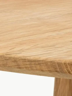 Ronde eettafel Yumi van eikenhout, Ø 115 cm