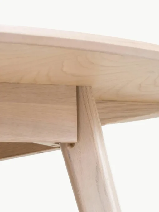 Ronde eettafel Yumi van eikenhout, Ø 115 cm