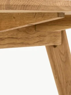Ronde eettafel Yumi van eikenhout, Ø 115 cm