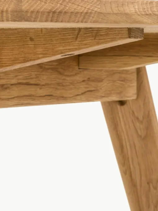 Ronde eettafel Yumi van eikenhout, Ø 115 cm