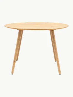 Ronde eikenhouten eettafel Hatfield, Ø 110 cm