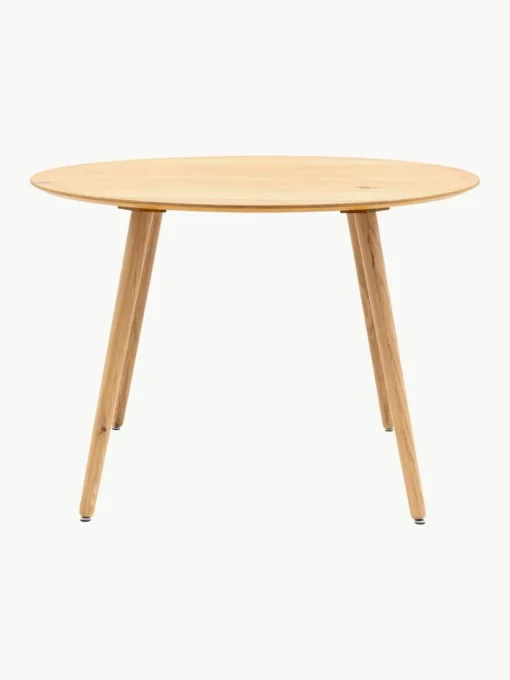 Ronde eikenhouten eettafel Hatfield, Ø 110 cm