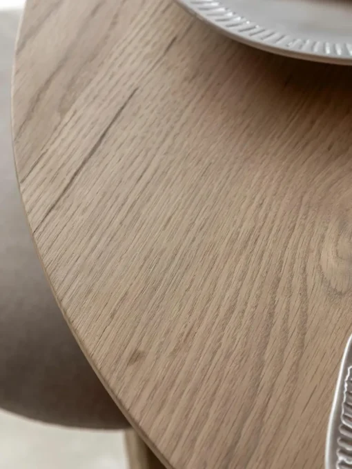 Ronde eikenhouten eettafel Hatfield, Ø 110 cm