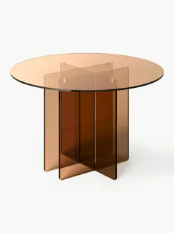 Ronde glazen eettafel Anouk, Ø 120 cm