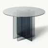 Ronde glazen eettafel Anouk, Ø 120 cm