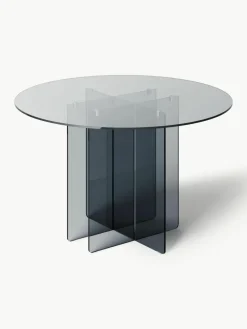 Ronde glazen eettafel Anouk, Ø 120 cm