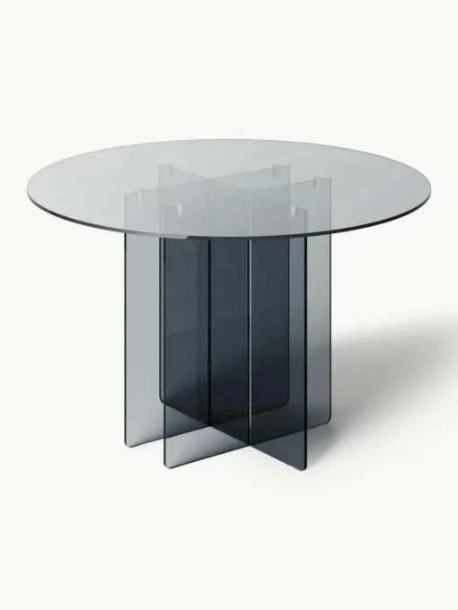 Ronde glazen eettafel Anouk, Ø 120 cm