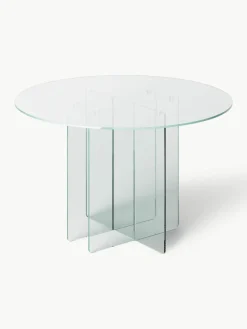 Ronde glazen eettafel Anouk, Ø 120 cm
