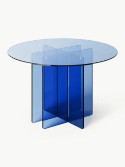 Ronde Glazen eettafel Anouk, Ø 120 cm