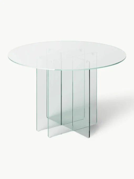 Ronde glazen eettafel Anouk, Ø 120 cm