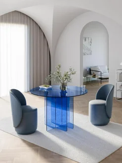 Ronde Glazen eettafel Anouk, Ø 120 cm
