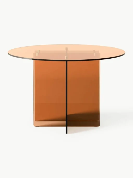 Ronde glazen eettafel Anouk, Ø 120 cm