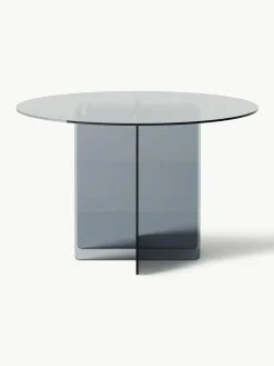 Ronde glazen eettafel Anouk, Ø 120 cm