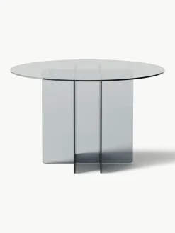 Ronde glazen eettafel Anouk, Ø 120 cm