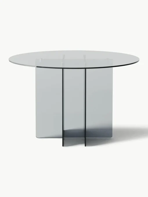 Ronde glazen eettafel Anouk, Ø 120 cm