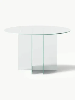 Ronde glazen eettafel Anouk, Ø 120 cm
