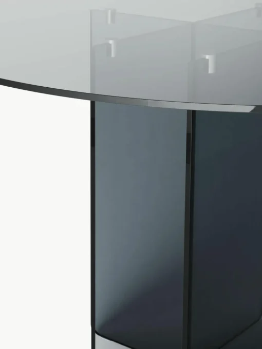 Ronde glazen eettafel Anouk, Ø 120 cm