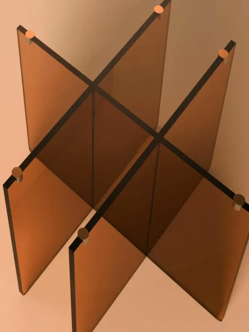 Ronde glazen eettafel Anouk, Ø 120 cm